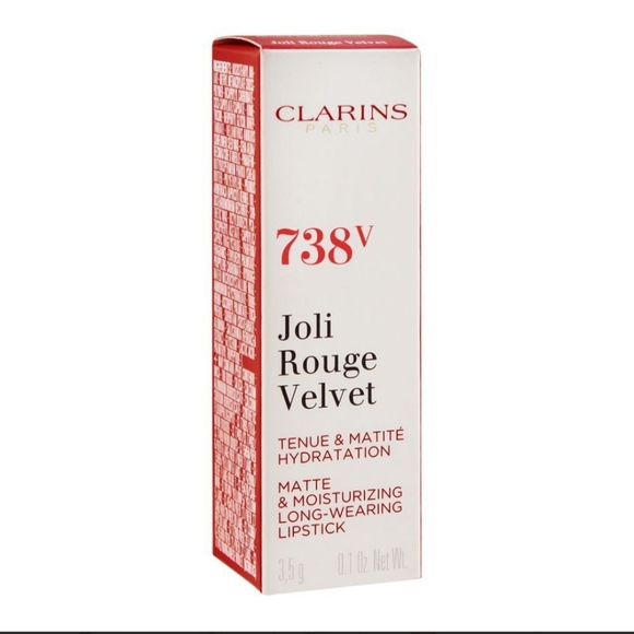 NIB 738V Clarins Joli Rouge Velvet Longwear Matte Lipstick 0.1OZ Royal Plum - Picture 4 of 6